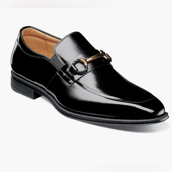 Stacy Adam’s Leather Pierce Moc Toe Bit Slip On Black Size 11 - Picture 1 of 11